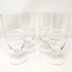 SET OF 4 Vera Wang Wedgwood St. Tropez Water Ice Tea Glasses Goblets Party Event