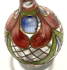 Orleans Romanian Crystal Wine Glasses 4 Colorful Hand-Painted Stained Glass