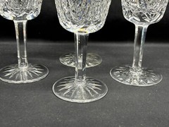 Set of 4 ~ Waterford «CLARE» Crystal Claret Wine Glasses ~ 5 7/8″ Tall