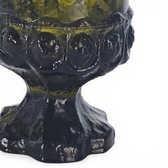 VTG Franciscan Madeira Olive Green Footed Goblets Set of 4 Tiffin 6.5″