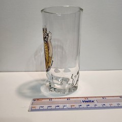 Vintage Dona Maria Crisa Glass King Mole Lucha Libre Wrestler Hexagon Tumbler