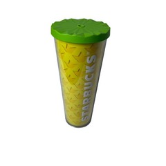 Lot 3 Starbucks Venti 24oz Tumbler Pineapple Lemon Pink Lavender Floral Cold Cup