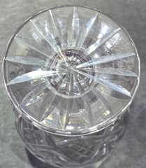 Set of 2- Vintage Edinburg Footed Crystal Thistle Liqueur Glass, 3″ Tall