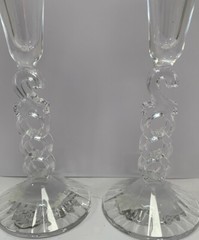 Cristal D’ Arques France Champagne Millennium 2000 Lead Crystal Glasses New Y2K