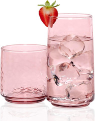 Rosewater Brockhill Drinking Glasses (16-Pieces, 12-Ounce and 18
