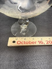 A Brilliant Art Deco Large Clear Glass Brandy Snifter/Pitcher Floral Etched