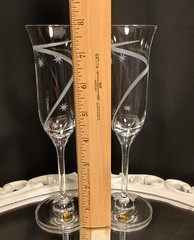2 Belfor Atomic Starburst & Swirl Vintage Pony Cordial Glasses Pair Set