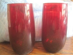 1960S Anchor Hocking Royal Ruby Red 5″ Tumblers Glasses SET OF 7