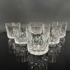 WATERFORD CRYSTAL LISMORE 3 1/8″ OLD FASHIONED GLASSES SIGNED SET OF 6! MINT