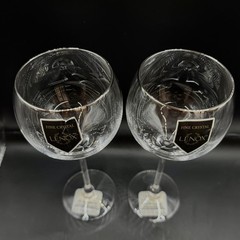 VTG Lenox Solitaire Platinum Rim Signature Wine 8″ Goblets Set of 2 Germany