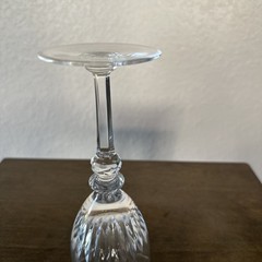 Royal gallery crystal Malibor blown wine stem goblet/glass 7 3/4” tall