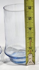 Vtg Libbey Impromtu Glasses Light Azure Blue Small Medium Large Lot of 6
