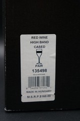 Set of 2 JOHN ROCHA Waterford Crystal Black Cut Red Wine Glasses in Original Box