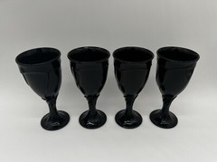 Vintage Nortake Sweet Swirl Wine Glass Goblets, set of 4