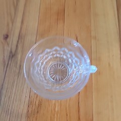 FOSTORIA AMERICAN-Punch Cup, Flared w/Pointed Handle Clear Glass