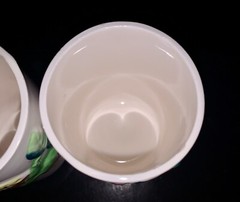 5 Ceramic Embossed Painted FRUIT Juice Cups Vintage Japan