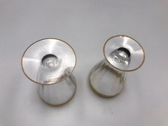 Tiffin Franciscan Minton Tumblers Footed Clear 4 oz 14196 Vintage Lot of 2