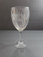 Community Crystal Water Goblet Lady Hamilton Etched Tulip 7 3/8″