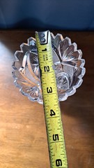 American Brilliant Style Whirling Star Pedestal Lead Crystal Vase Pinwheel Bud
