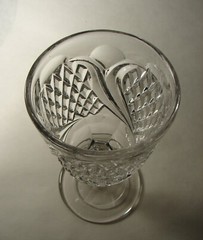 Antique Mt Washington Flint Glass Goblet Morey Hawaiian Pineapple EAPG 1870s