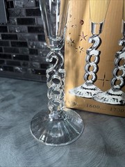 Millennium 2000 Cristal D’Arques Champagne Flutes Set of 2 France Vintage