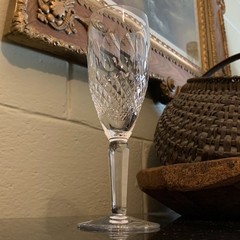 Waterford Colleen Tall Stem 7 3/8″ Fluted Champagne Glass Gothic Mark Ireland