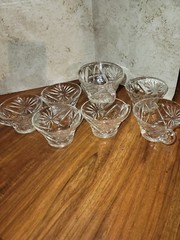 Set Of 8 Early American Prescut Starburst Teacup Wedding