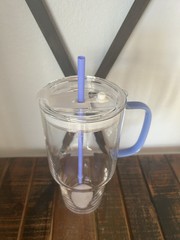 Target Bullseye’s Playground 32oz Glass Tumbler 2025 Periwinkle Blue VIRAL NEW