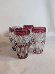 Vintage Westmoreland «Waterford Ruby Bowl» Flat Iced Tea Tumblers – Set of 4