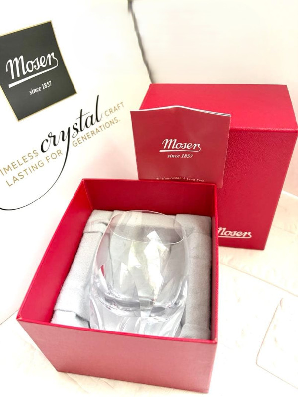 Moser Bar Old BAR-010 rock glass Lead Free Crystal Hand Blown Glass Handmade