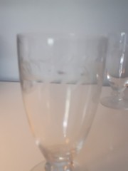 Vintage Tiffin Franciscan Laurel Etched Parfait Glasses, set of 5