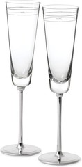 Lenox Kate Spade Darling Point Mr. and Mrs. 2-Piece Champagne Flute 8 oz