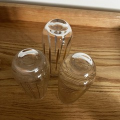 Vintage Stemless Champagne Flutes Glasses MCM Gold Barware Atomic