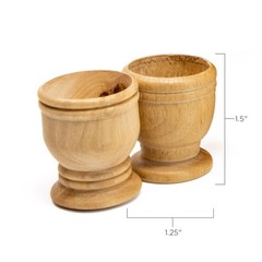 Logos Trading Post 1.5″ Holy Land Olive Wooden Communion Cups, 2-Pack