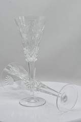Vintage Waterford Millennium Collection Prosperity SFL4 Pair Of Toasting Flutes