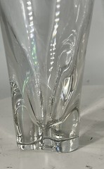 Orrefors Crystal Tumbler Excess Tall Clear Glass Indented Base 13oz 6 1/2 Set 2