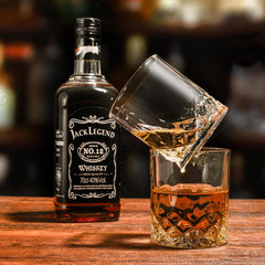 Crystal Whiskey Glasses Set 11 oz Old Fashioned Rocks Barware Lowball Glass for