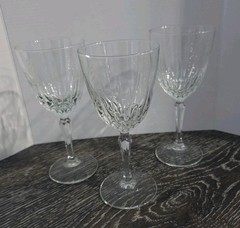 Set of 3 Luminarc Diamant by Crystal D’Arques Durand 6.75” H Wine Glasses