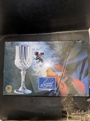 Vintage LONGCHAMP 4 Cristal D’Arques France 24% Lead Crystal Glasses 8 1/2 oz
