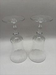 2 Vintage Mikasa Crystal/Lead-Crystal Water/ Ice Tea Goblets 10 Oz, 8 1/8” Tall