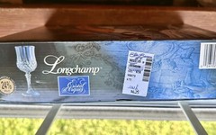Cristal d’Arques Glasses Longchamp Crystal Wine Water Glasses 5.75oz 4 Piece VTG
