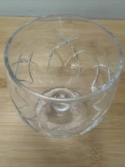 Vintage Cut Crystal Brandy Snifter Glass 5.25” 12oz Replacement Unmarked