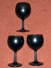 Blue Frosted Stemmed Glasses (5)