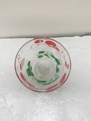 FEDERAL RED GREEN WHITE BUBBLES GLASS TUMBLER 30 OZ