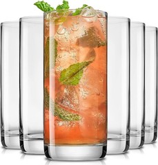 6pc Faye 13oz Tall Highball Glasses – Dishwasher Safe for Effortless Enjoyment