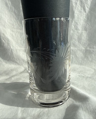 Vintage Set of 6 Floral Etched Daisy Federal ? 8oz Tumblers Juice Glasses 4″