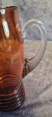 Vintage Ringed Shaeffer Amber by Imperial Glass Cocktail Pitcher