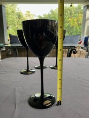 Palais Black by Noritake – Four Vintage Black All Purpose Goblets