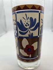 Set Of 6 VTG Pfaltzgraff 16oz Glasses Tumblers Colonial Americana Folk Art 6.25″