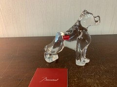 Baccarat Crystal Boxer Dog